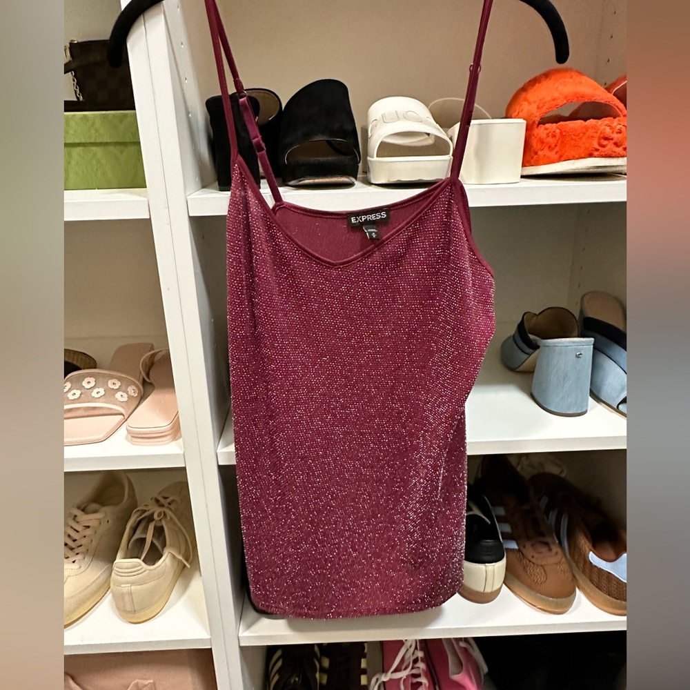 VINTAGE Express glitter tank size M in Burgundy
Very good condition